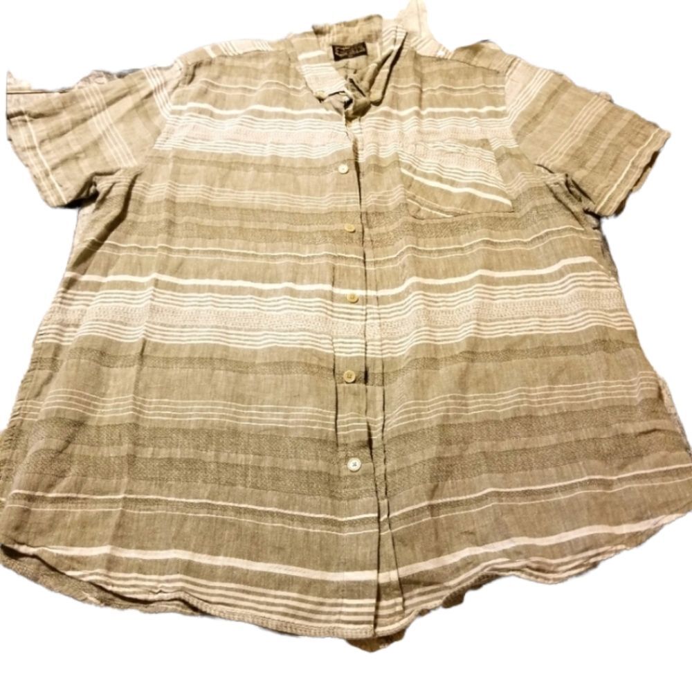 UNITED BY BLUE Gray button down short sleeve shirt